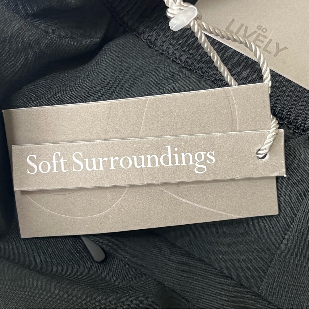 SOFT SURROUNDINGS NWT TALL GO LIVELY CARGO BLACK PANTS TALL LARGE - Picture 4 of 13